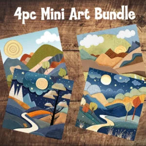 Night and Day Mini Art Prints Bundle #3  - 4PC