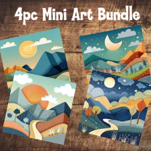 Road Less Traveled Mini Art Prints Bundle #4  - 4PC