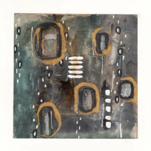 Organic Tribal Abstract Print with Rustic Earth Hue by Susan Olivio