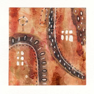 Tribal Abstract Art Print with a Grungy, Earth-Toned Vibe