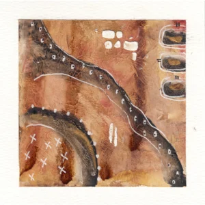 Organic Tribal Print in Raw Earth Colors with Abstract Elements