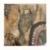 Raw Earth Colored Tribal Abstract Print with Dark Organic Elements by Susan Olivio