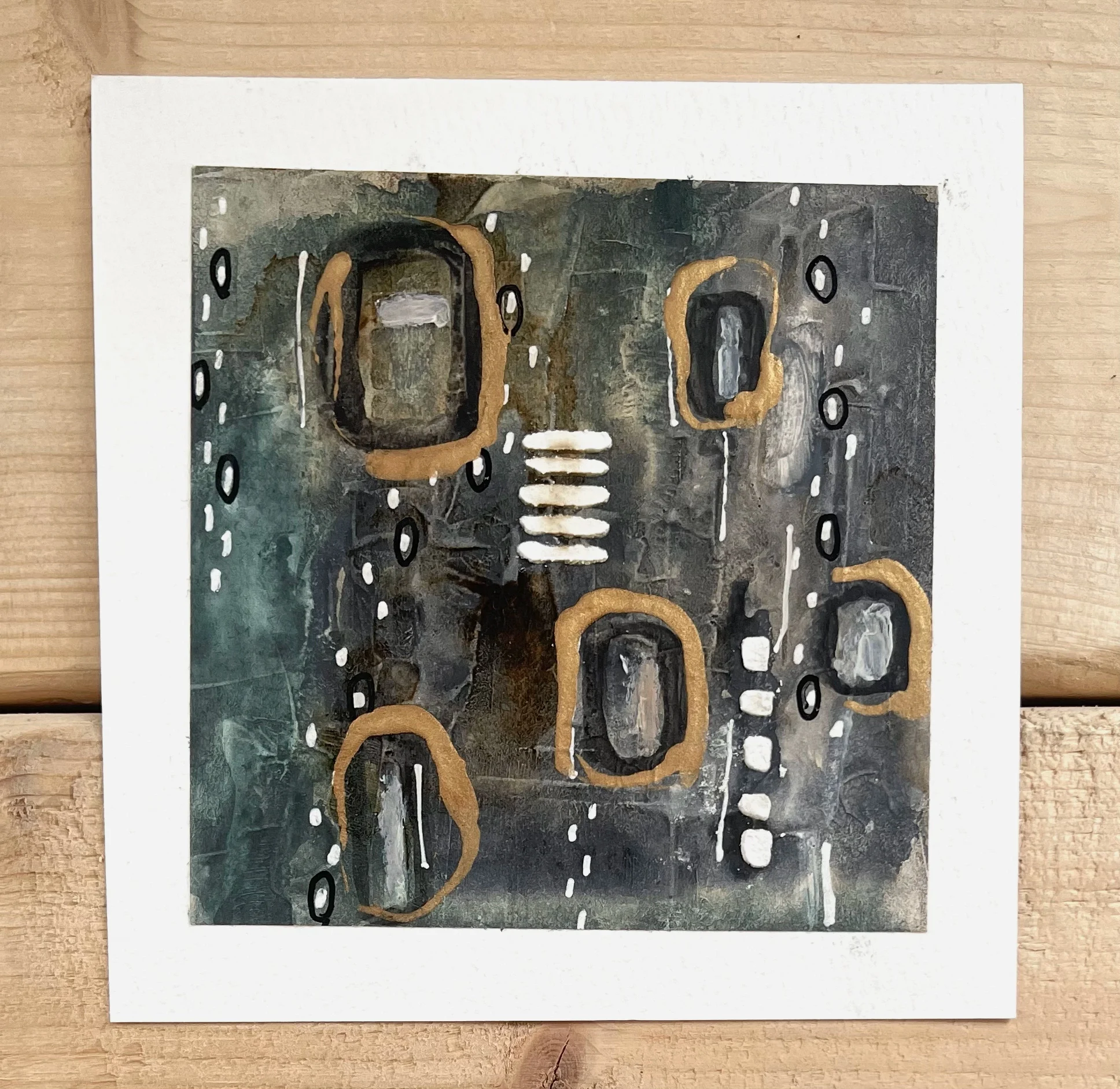 Organic Tribal Abstract Print with Rustic Earth Hue by Susan Olivio