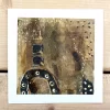 Abstract Print Primitive Earth Tones with Dark Tribal Organic Elements by Susan Olivio