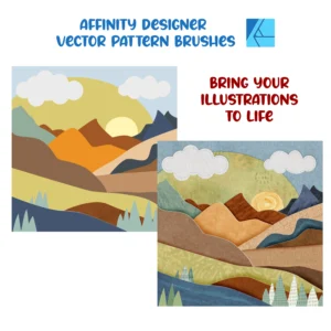 Affinity Designer Vector Brush Set | Volume 3 | Patterns and Textures | 30 Brushes | Vector Brushes not Raster | Digital Painting
