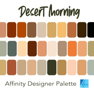 Affinity Designer Color Palette Bundle | Desert Morning| Color Swatches | Instant Download | Digital Color | Affinity Photo | 30 Colors