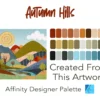Affinity Designer Color Palette Bundle | Autumn Hills | Color Swatches | Instant Download | Digital Color | Affinity Photo | 30 Colors
