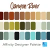 Affinity Designer Color Palette Bundle | Canyon River | Color Swatches | Instant Download | Digital Color | Affinity Photo | 30 Colors