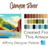 Affinity Designer Color Palette Bundle | Canyon River | Color Swatches | Instant Download | Digital Color | Affinity Photo | 30 Colors