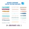 Affinity Designer Vector Brush Set | Volume 5 | Texture Brushes | 24 Brushes | Vector Brushes not Raster | Digital Painting