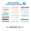 Affinity Designer Vector Brush Set | Volume 3 | Texture Brushes | 24 Brushes | Vector Brushes not Raster | Digital Painting