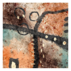 Abstract Art Print Neutral Wall Art with Warm Colors Grid 6 - Number 2