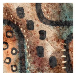 Abstract Art Print Neutral Wall Art with Warm Colors Grid 6 - Number 5