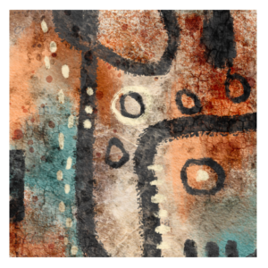 Abstract Art Print Neutral Wall Art with Warm Colors Grid 6 - Number 7