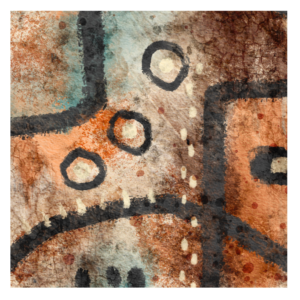 Abstract Art Print Neutral Wall Art with Warm Colors Grid 6 - Number 8