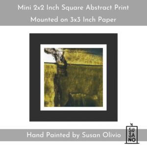 Tiny Recycled Paper Art 2x2 Inch (3x3 Inch Mounted) #741