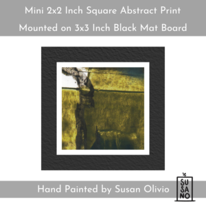 Tiny Recycled Paper Art 2x2 Inch (3x3 Inch Mounted) #741